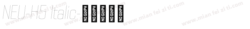 NEU-H5 Italic字体转换